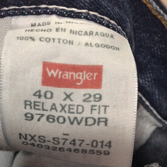 Wrangler Jeans 40 X 29 Relaxed Fit - Picture 9 of 9